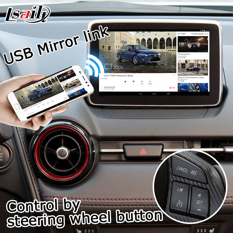 Mazda CX-3 CX3 Navigation video interface Android auto Mazda knob control google waze youtube