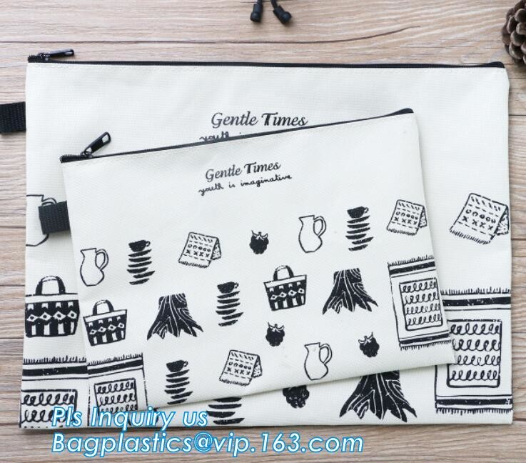 Pencil Case Cosmetic Bag Stationery Material School Supplies pencil box pen bag, zipper canvas pencil bag for students