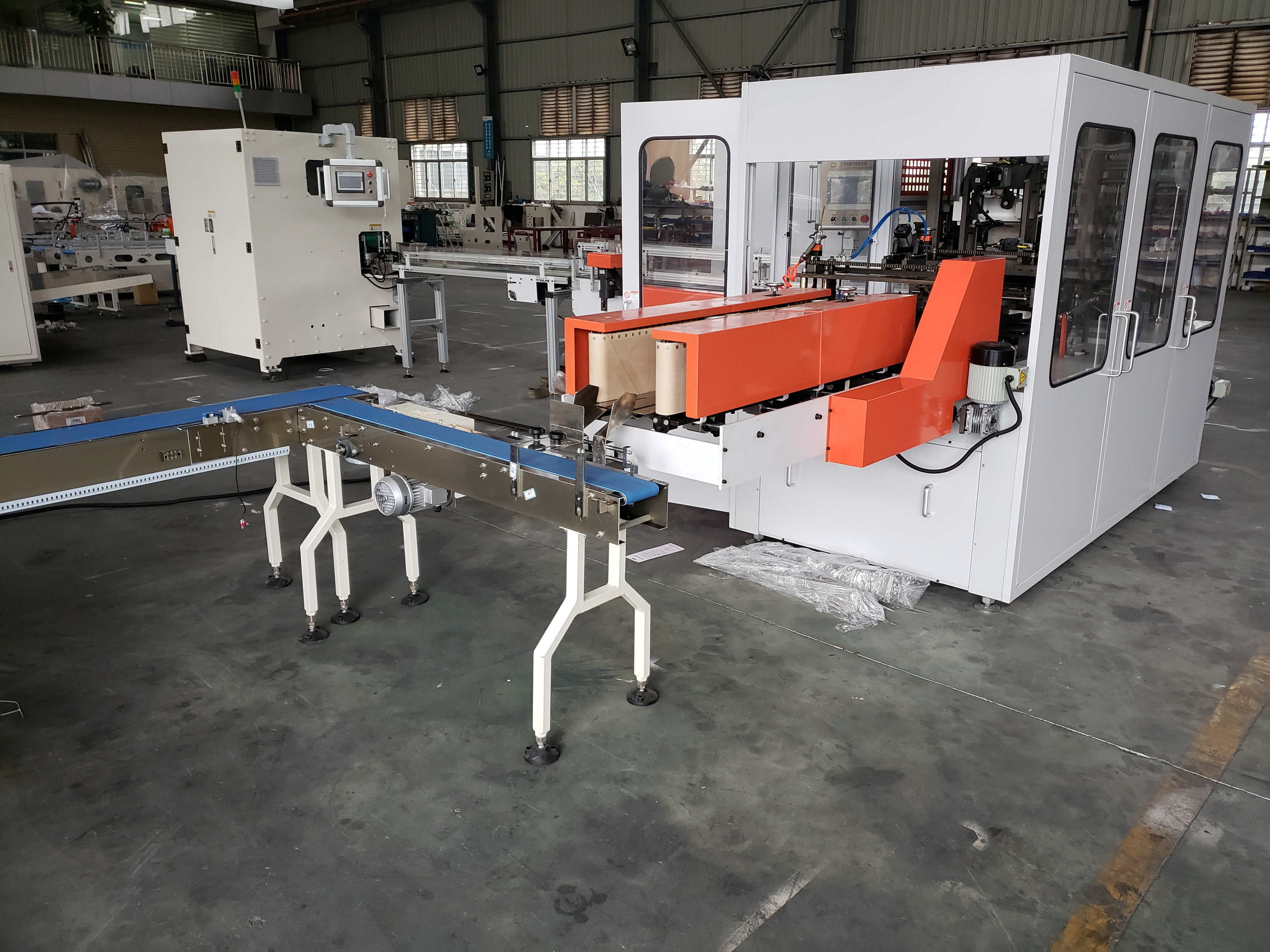 China Made Automatic Napkin Serviette Paper Facial Tissue Machine Plastic Film Packing