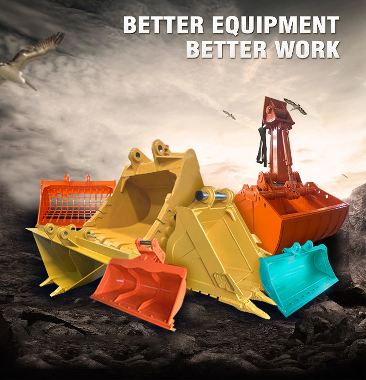 Cleaning Hydraulic Tilt Excavator Bucket Q355B NM400 Hardoc500 Optinal