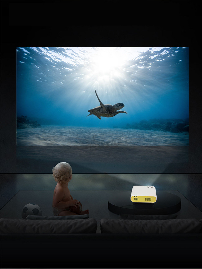 1.68M Iphone Screen Mirroring HD 720P Projector LCD Portable Mini