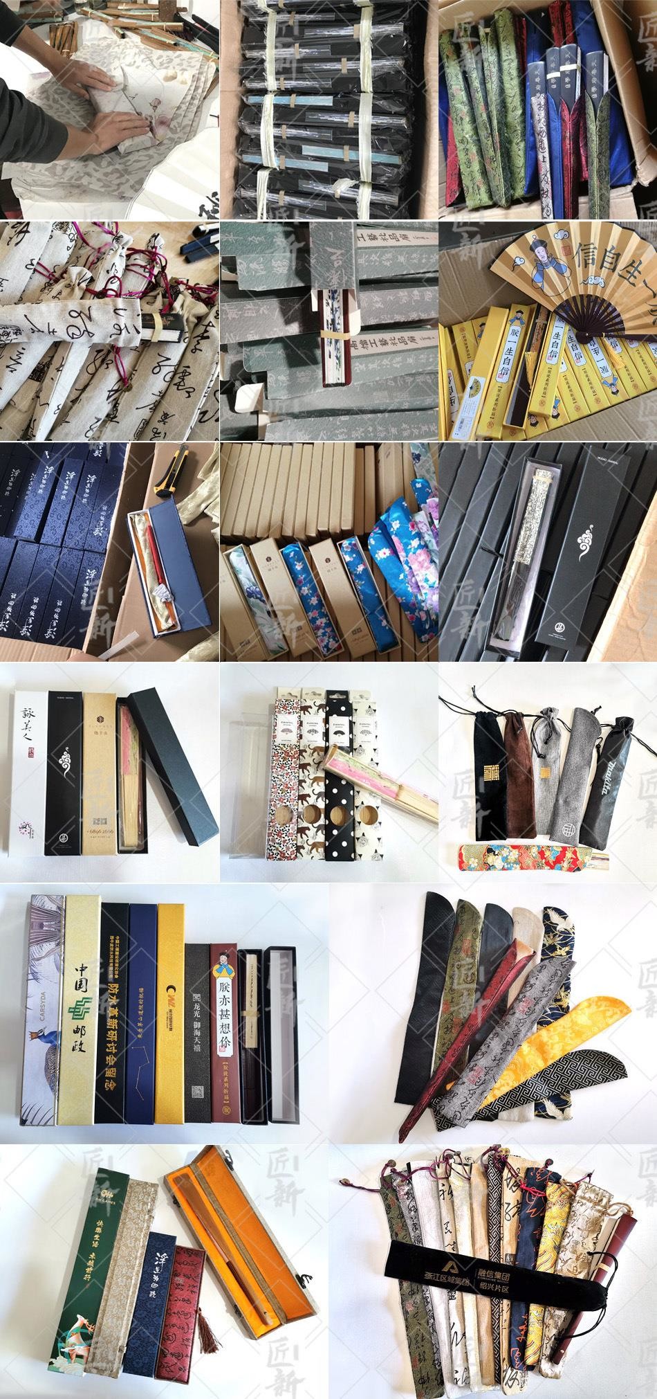 Plastic Custom Hand Fan Printed Folding Bamboo Paper Hand Fan