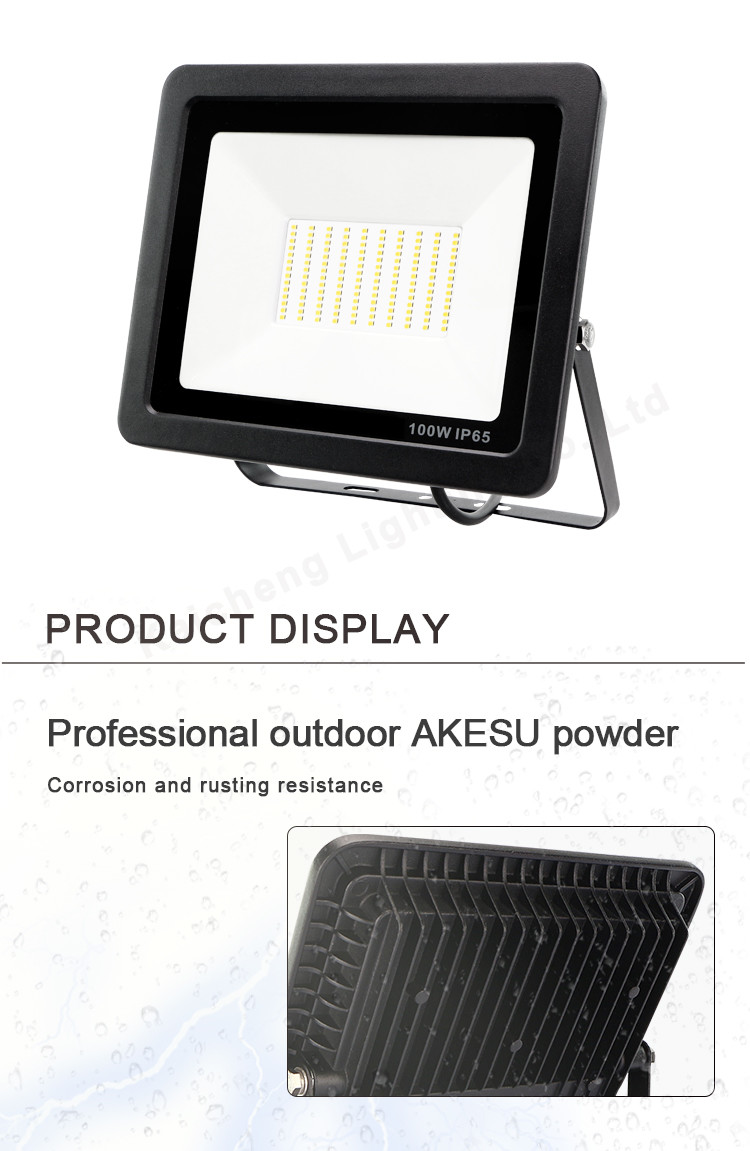 100w 200w LED Flood Light For Park Ultra Thin Warm White RGB