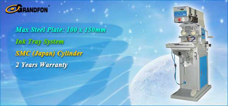 Multi-function pneumatic 2 color pad printing machine with shuttle for gift printing
