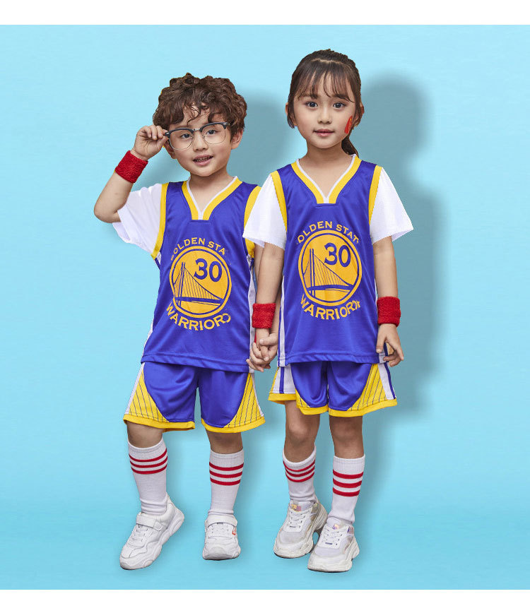Kids basketball suit set Boys and girls jerseys Sports School leave two kids