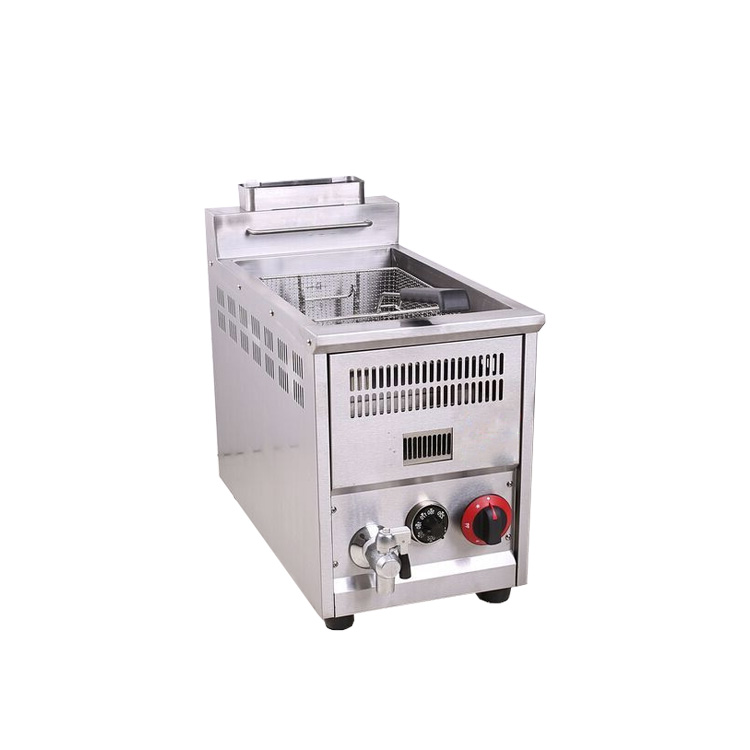 Small Chips Automatic Fryer Machine Gas Deep Fryer LPG With Thermostat