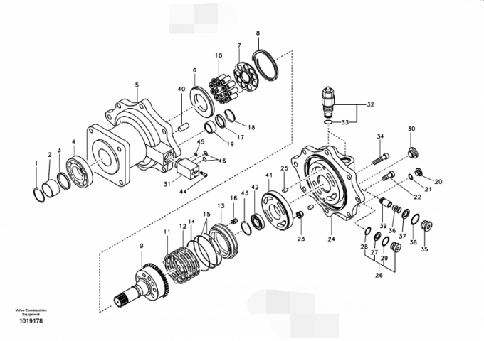 Excavator Hydraulic Excavator Swing Motor Volvo EC360 VOE14512779 Swing Motor 1
