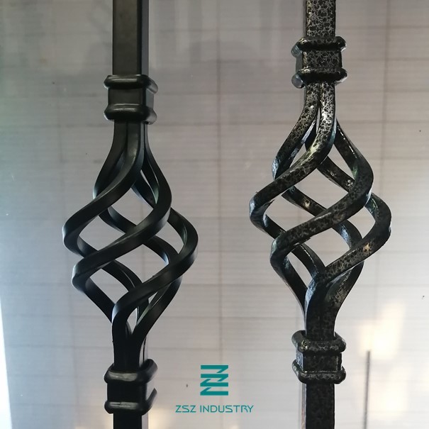 Stair Railing Iron Balusters Decorative Metal Post Single Basket Iron Hollow Tube Square Metal Fence Posts