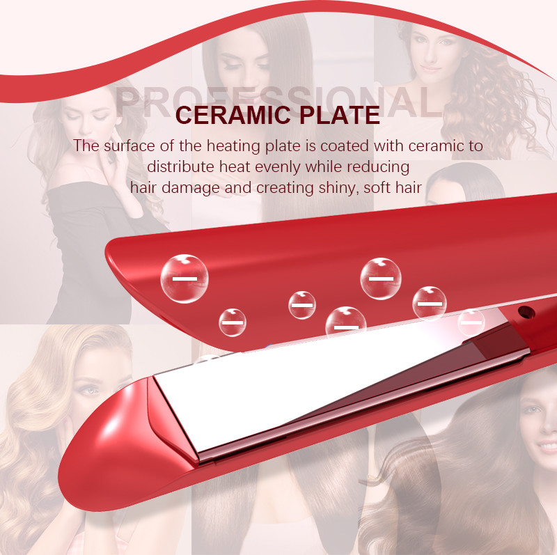 45W Ceramic Flat Iron Hair Straightener 3D Floating Titanium Plates