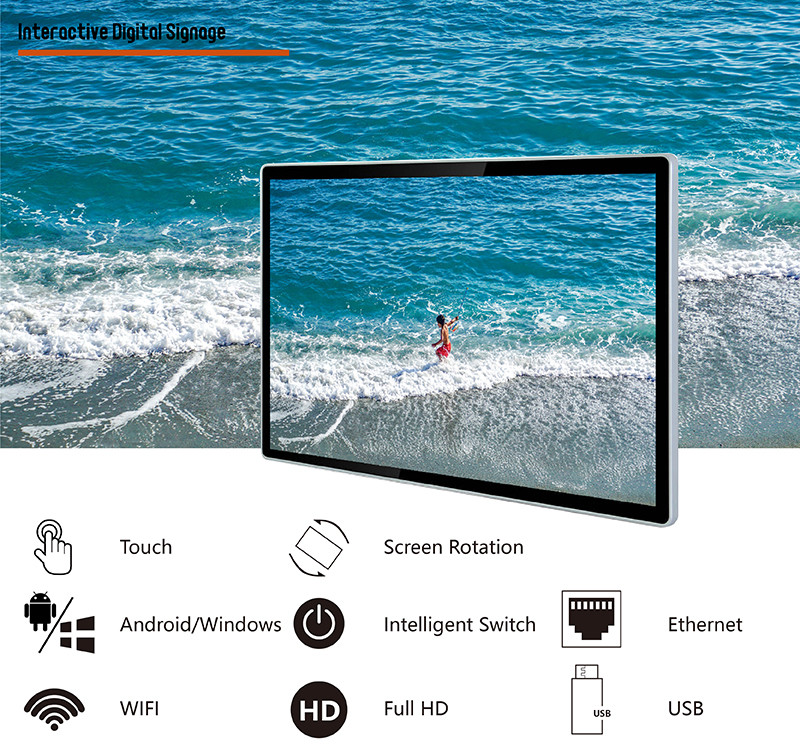 1920*1080 LCD Advertising Screen Multifunctional Rotating Videos Automatically