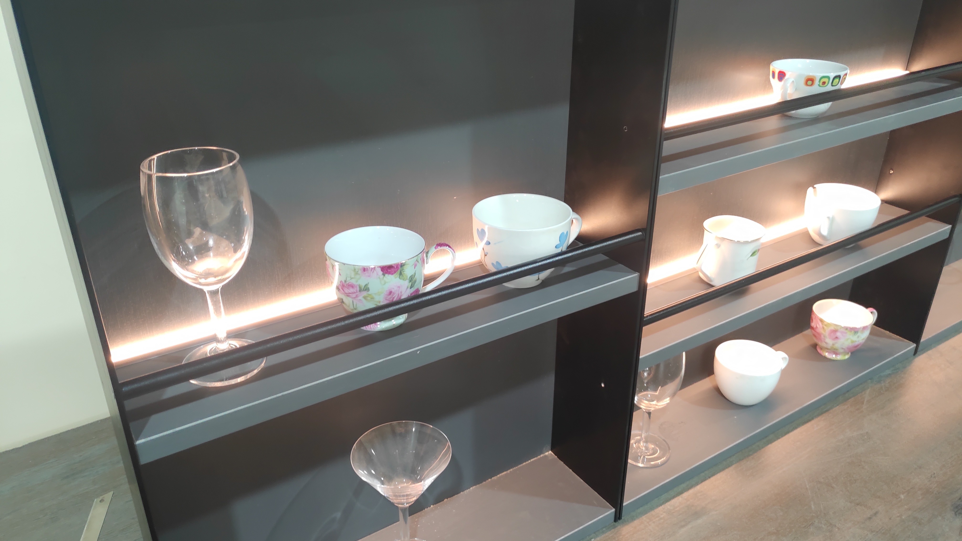 Kitchen Organizer Rack Shelf Storage Cabinet Backplane Light Table Shelf