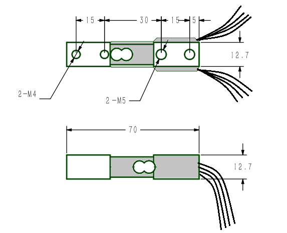Customized 2D Load cell sensor axial and bending load cells force sensor