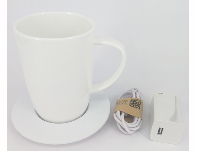 Ceramic ember Desktop Smart Cup With Wireless Charging Pad Customized Color