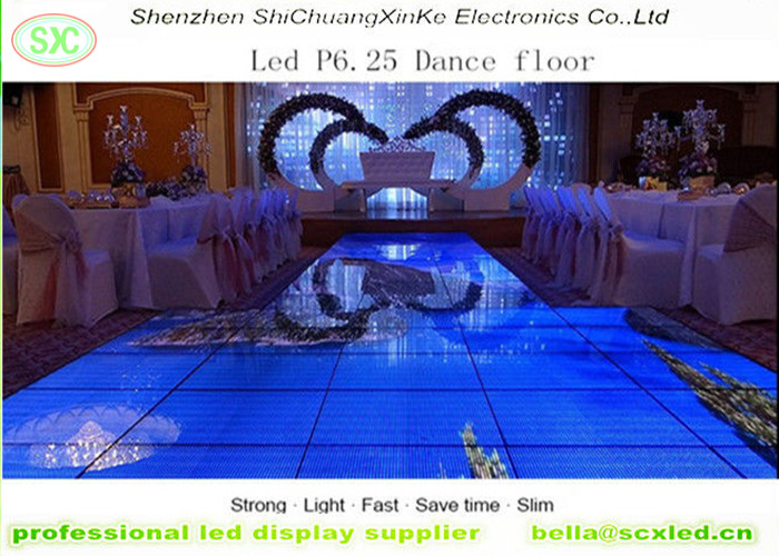 Full Color P10 LED Dance Floor Light 320*160mm Module Aluminum 1/4 Scan IP65 Waterproof