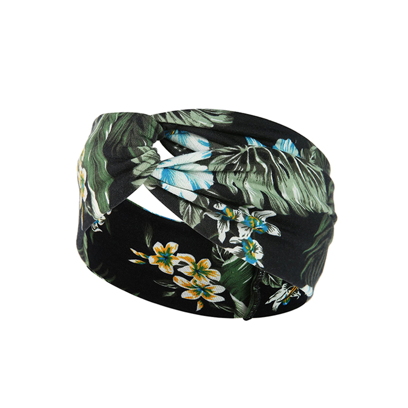 100% Polyester Women Head Scarves Multicolor Custom Elastic Headbands