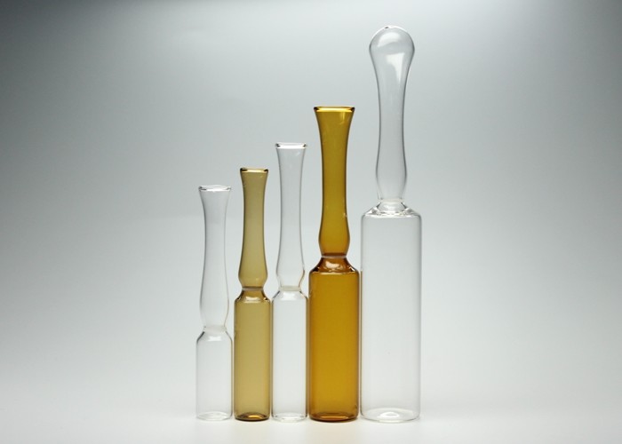 Pharmaceutical Glass Ampoules Types , Ampoule Container Transparent / Brown Color
