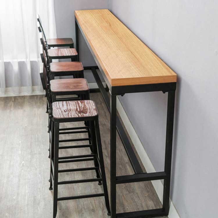 Thickness 16mm Bar Table Stool Set Melamine Board Bar Height Dining Set