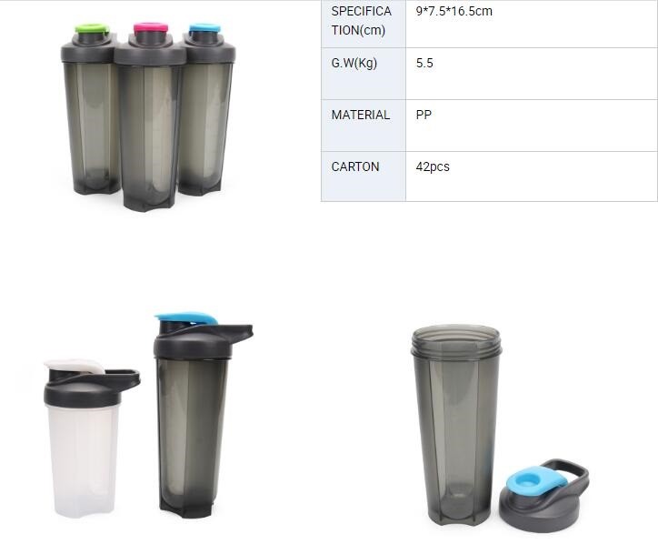 Premium detachable plastic pill bottles for outdoor, portable sports water bottle built-in 7 daysportable Plastic bottle
