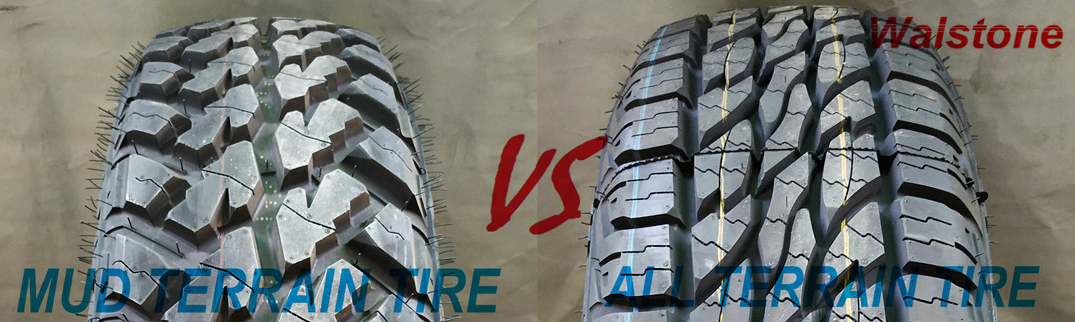 Black Color Mud Terrain Tyres Vs All Terrain Tires For 4- Wheel SUV & Jeep