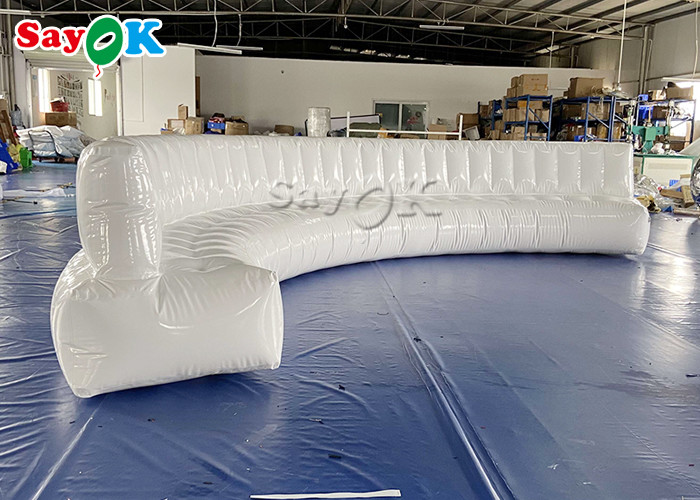 6.367m Curved White Multifunctional Furniture Inflatable Air Sofa