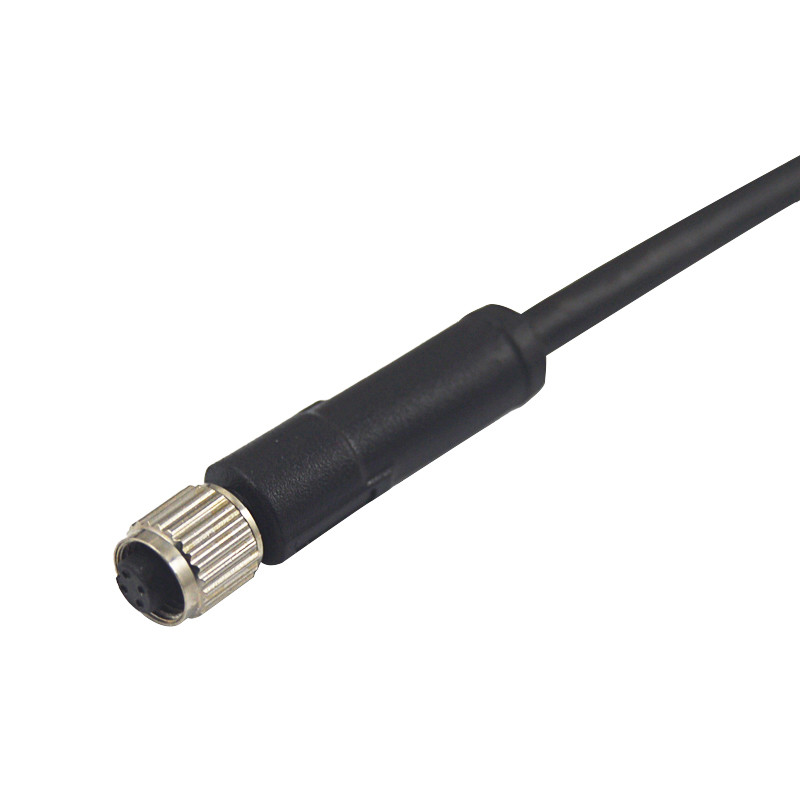 60V M5 3 4 Pole Waterproof Connector Overmold PUR Cable For Automtive Signals