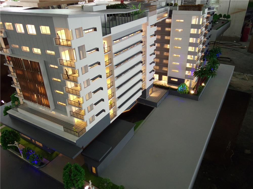 Mini Architecture Maquette Model , Commercial Machine Cut Villa 3D Model