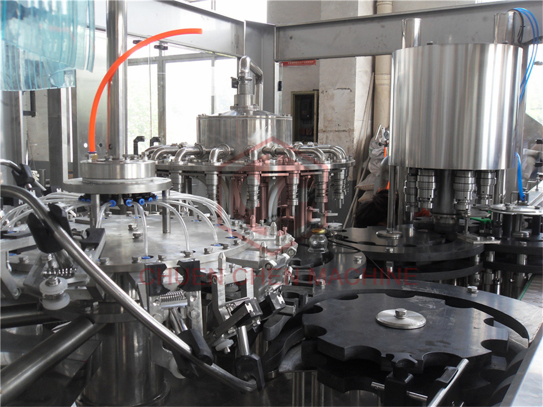 3 In 1 Automatic Glass Bottle Filling Machine Mango Puree Basil Seed Capping