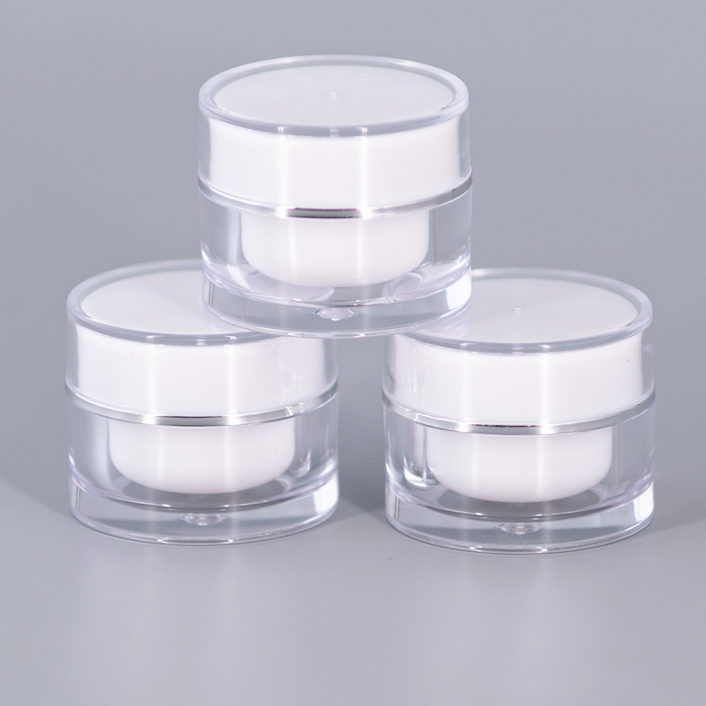 Eco Friendly Portable Containers 5ml 10g 20g Face Cream Jar Traveling Plastic Pot Jars for UV Nail Gel Cosmetic Packaging