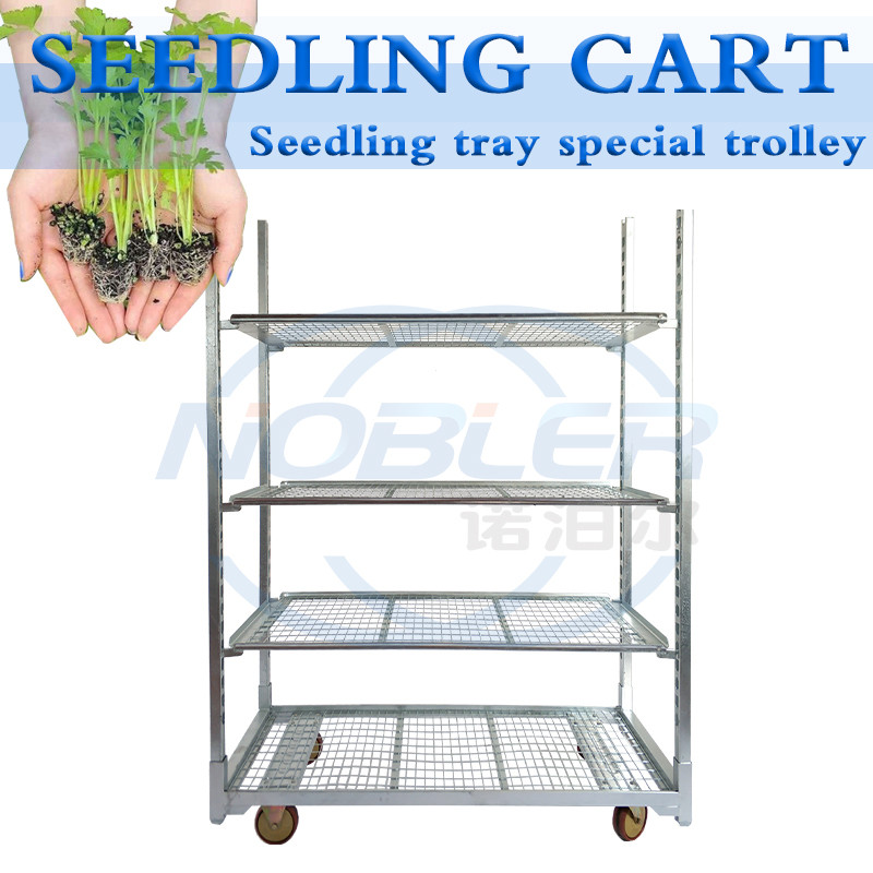 Standard Hole Tray Rolling Flower Trolley for Greenhouse Agricultural Planting