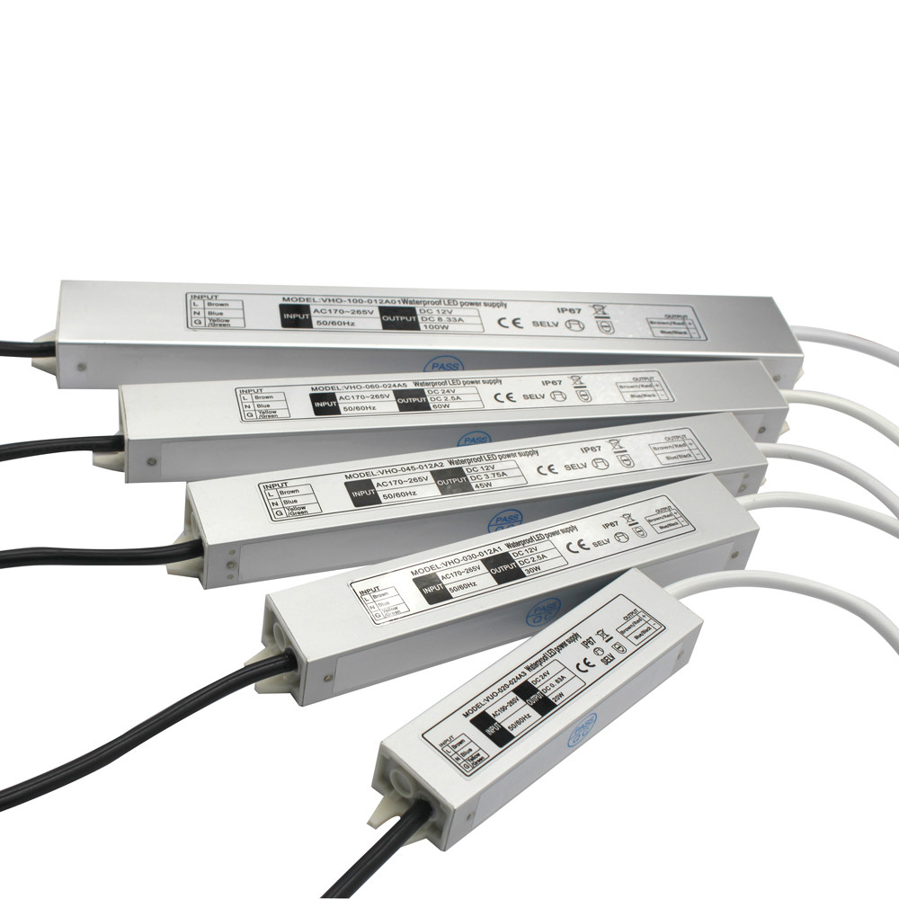IP 67 Constant Voltage LED Light Driver Power Supply 12V 30w Transformer Water Resistant