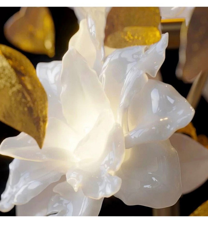 Creative Glass Flower Chandelier Rustproof Modern Flower Chandelier