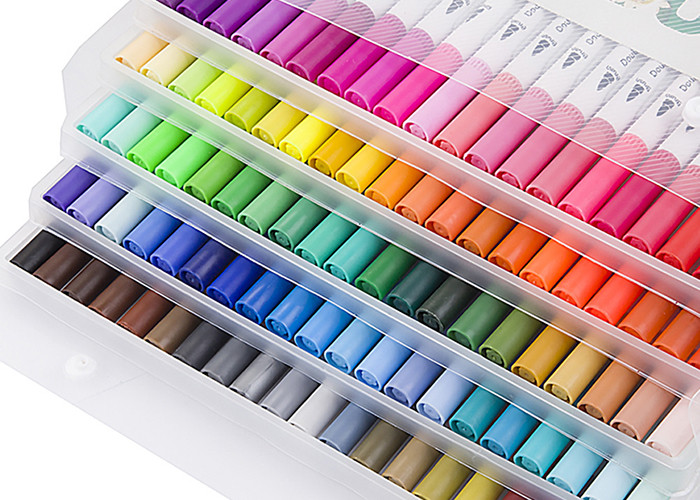 Amazon double head hook line color marker soft head watercolor pen for children gift painting set