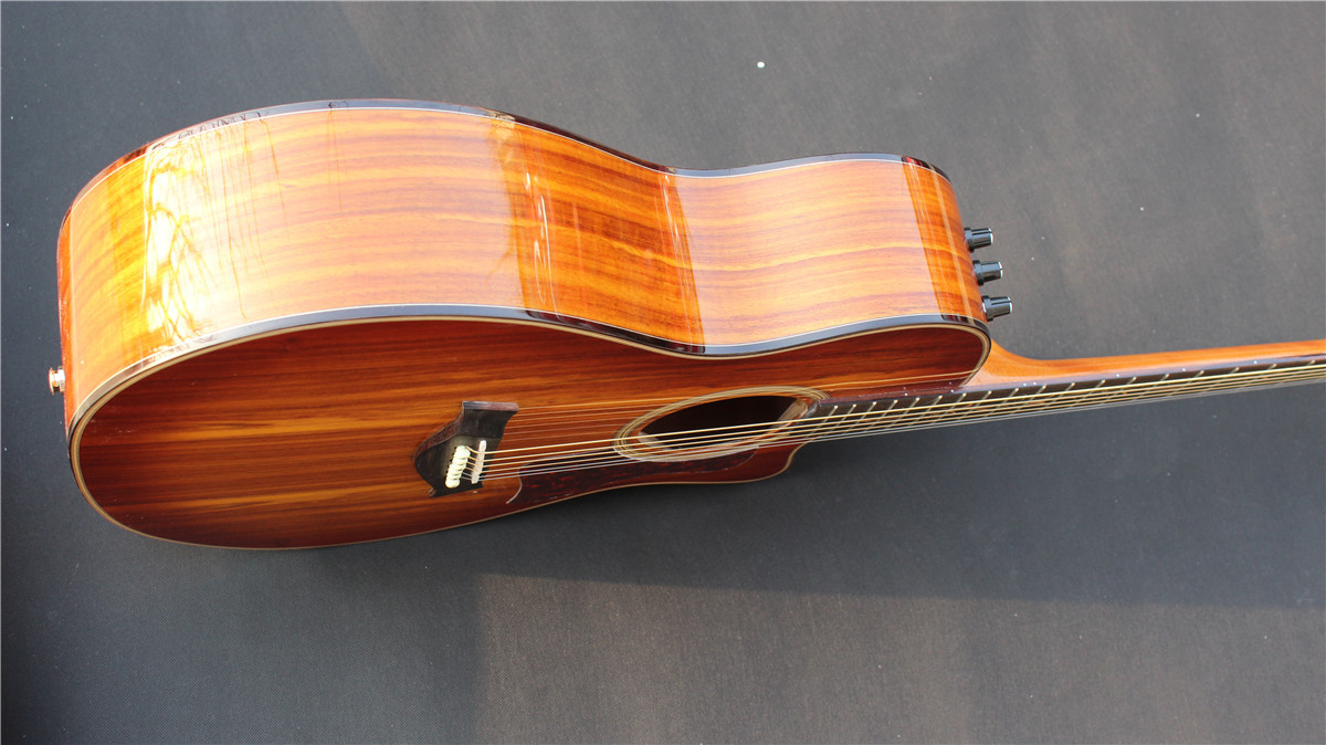 Top Quality koa wood cutaway acoustic electric guitar K24 model best guitars