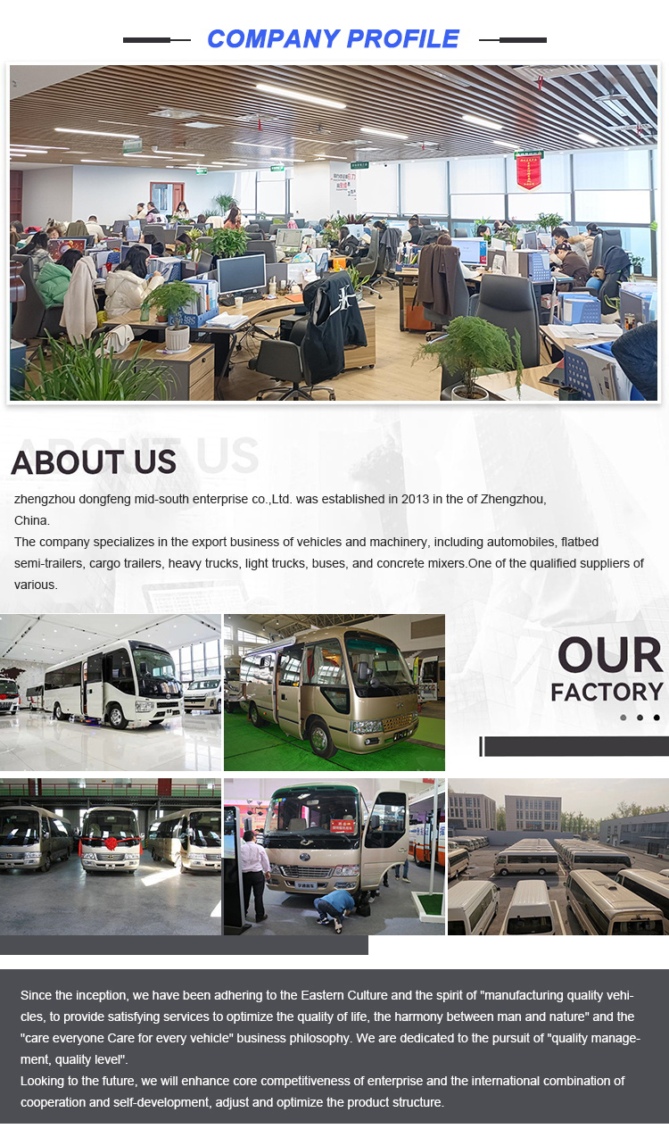 Good Condition LHD Diesel Coaster Bus with 2.4T Displacement and 19 Seat Capacity