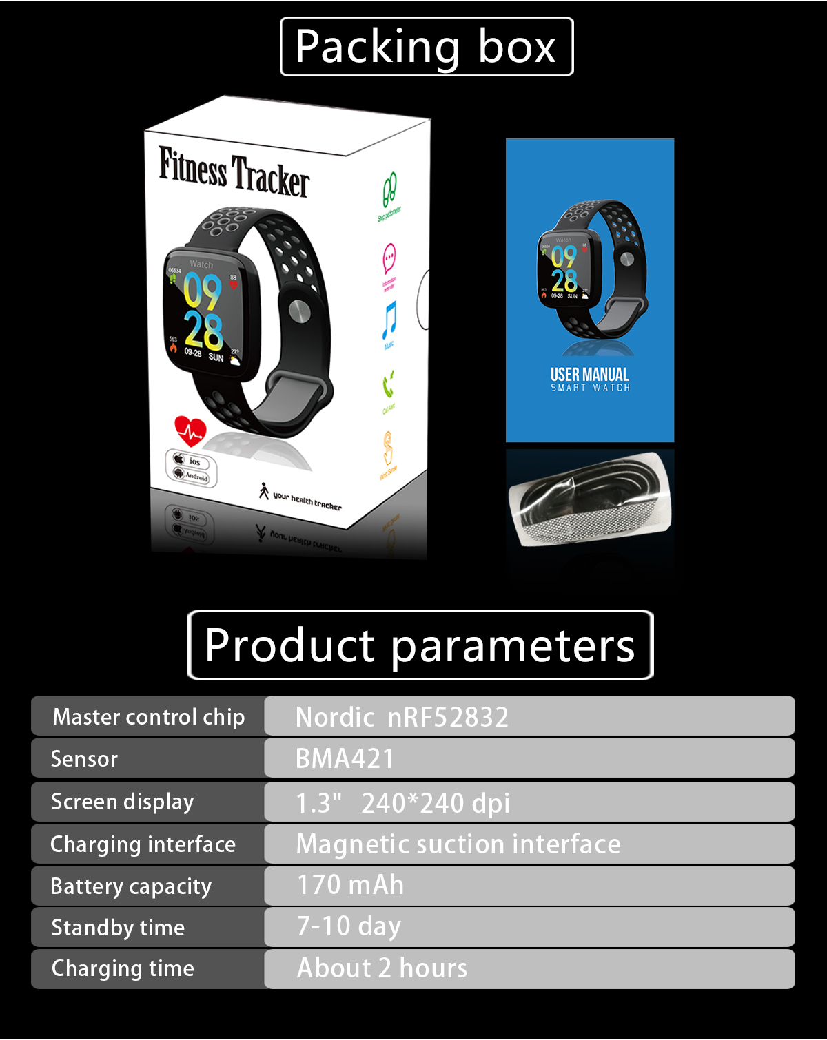 IP67 TPU Silicone Strap Smart Watch 170 MAh Health Sleep Monitoring Smartwatch Speech Recognition