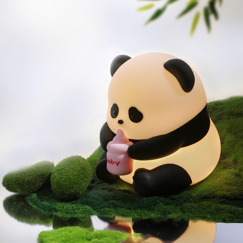 Panda Night Light For Kids Tap Control Rechargeable Sleep Timer Battery Baby Feeding Nursery Nightlight For Kids Room