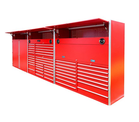 Black Car Repair Garage Workshop Steel Tool Chest Box Trolley Cabinet with Wheels
