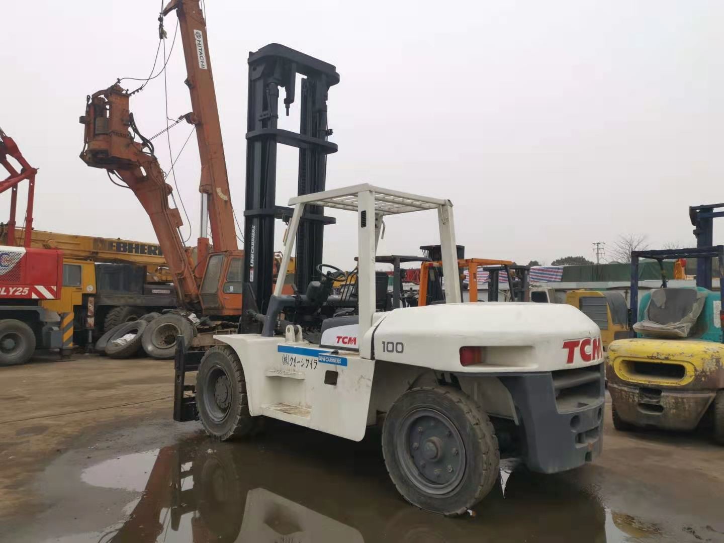 10T TCM FD100Z Second Hand Forklift Gantry Height 6m