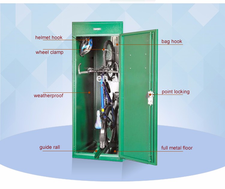 Public Bicycle Storage Secure Parking Metal Bike Storage Locker
