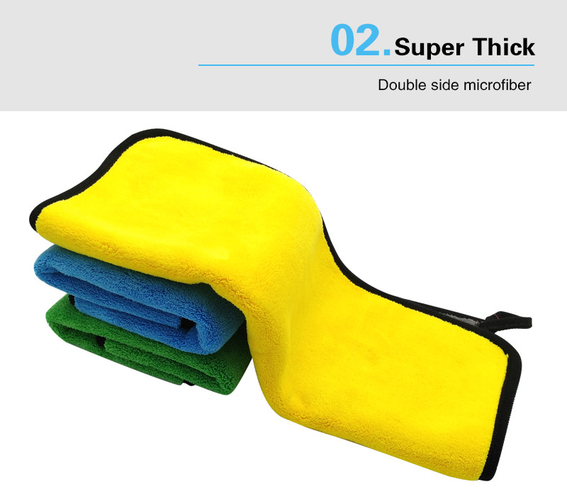 Soft Durable Yellow Car Wash Microfiber Towels Car Wash Drying Towels