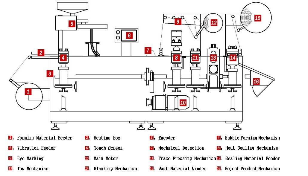 Automatic Alu Alu Blister Packing Machine High SealedBlister Packaging Equipment