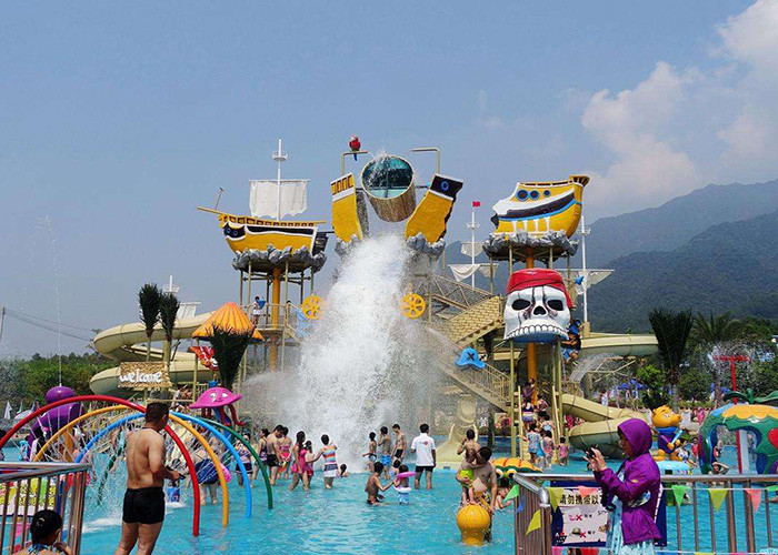 Mix Color Interactive Water Park Playground For Hotel Swimming Pool