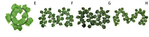 2.3m Fake Ivy Leaves Garland Vine Creeper Grape Foliage Carton Packing
