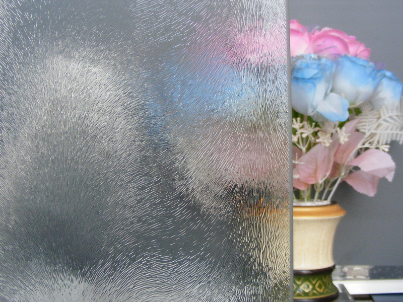 6-12mm Patterned Tempered Glass , Coloured Textured Glass Oleophobic Coating