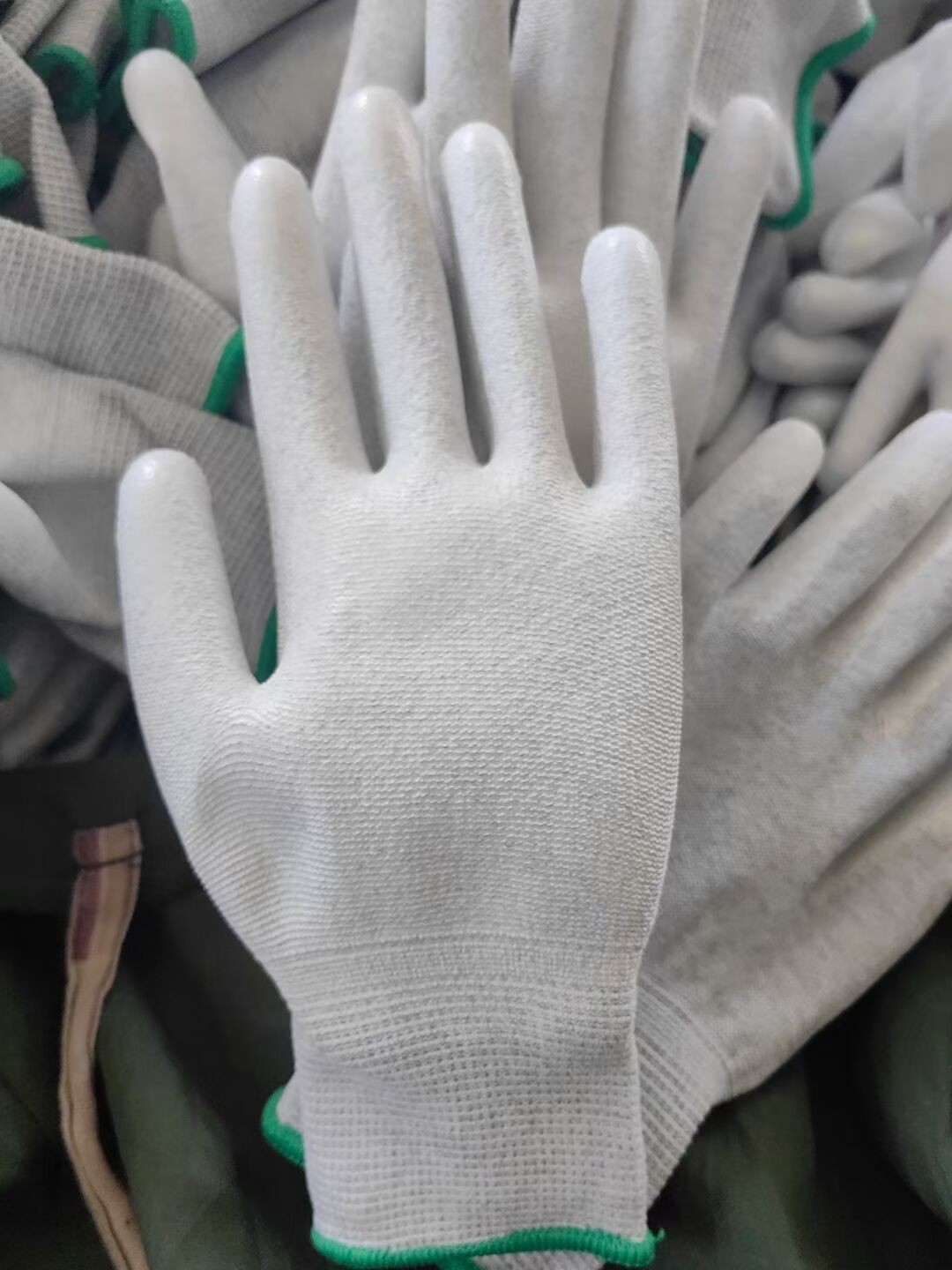 Lightweight White PU Coated Gloves Size 8 Size 9 Size 10 PU Work Gloves