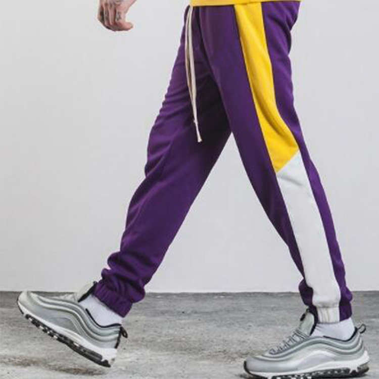 Wholesale 3m reflective striped pants mens custom casual streetwear jogger sports trousers