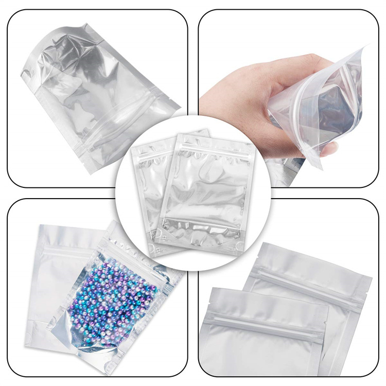 Customized Stand Up Foil Polybag Food Package Bag With Window for Food Packaging