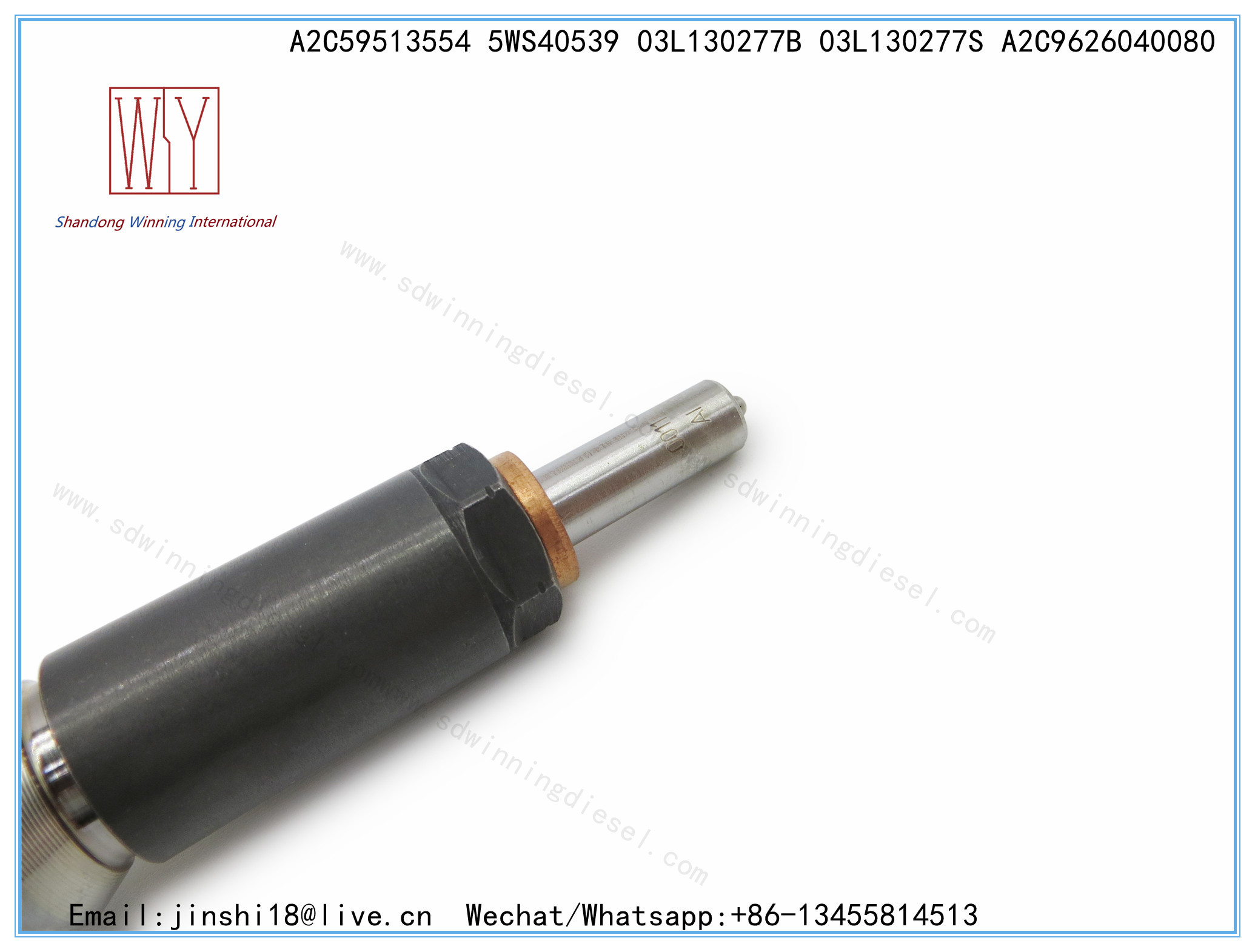 GENUINE AND BRAND NEW DIESEL FUEL INJECTOR A2C59513554 5WS40539, 03L130277B 03L130277S A2C9626040080
