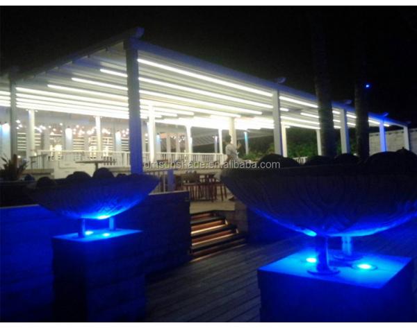 Aluminum PVC Pergola Awning Kits Sunroom Sunshade Motorised Retractable Roof