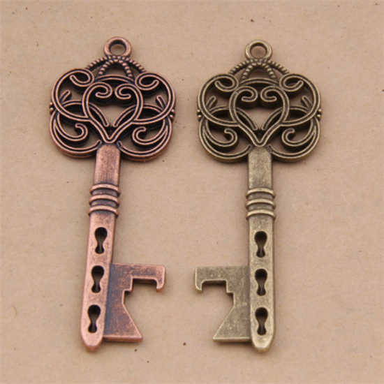 Die Casting Innovative Wedding Favor Antique Key Shape Beer Bottle Opener key Ring, Cheap Promotion Gift